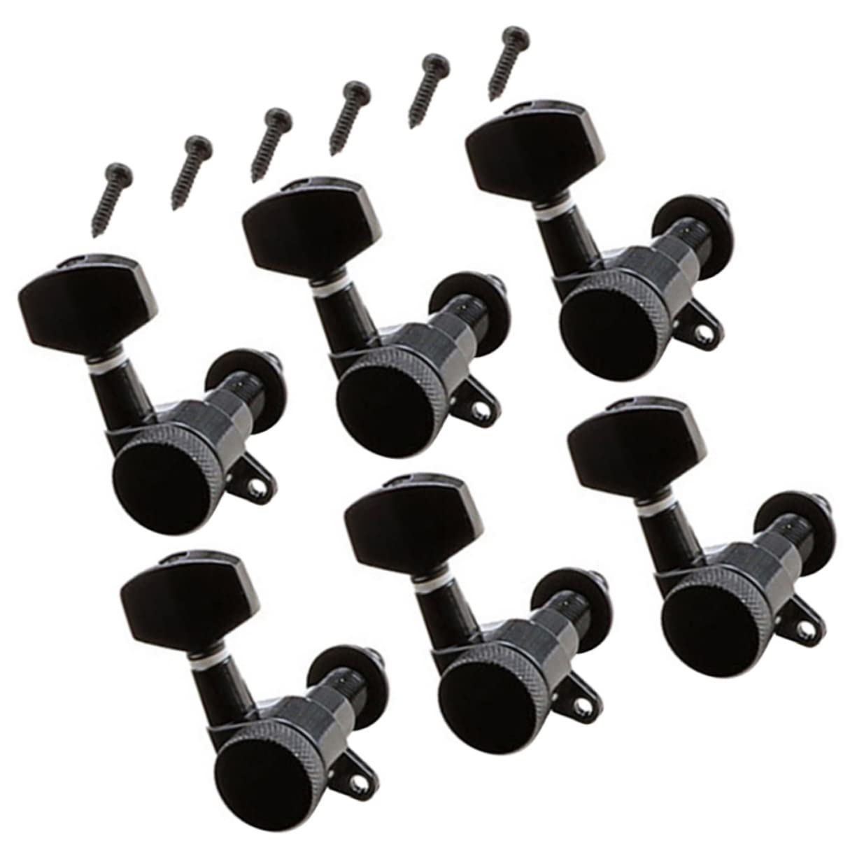 Toyvian 3r3l Tuning Pegs Guitar Tuning Keys Tuner Black Strings Zinc Alloy Guitar Accessory Easy Mounting