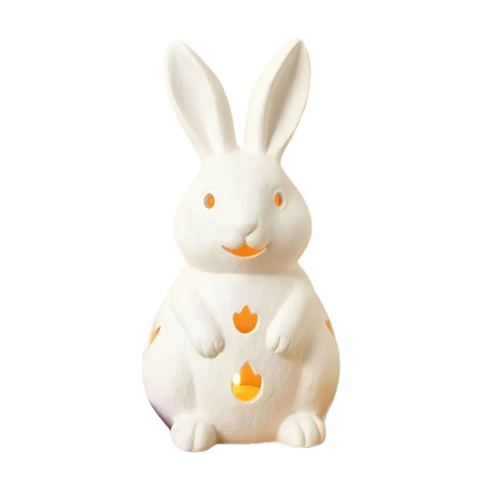 OSNIYAW Resin Rabbit Holder, Rabbit Figurines, Table Decoration, Rabbit Candle Holder
