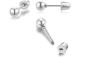 Tiny Stainless Steel Diamond Stud Earrings for Women