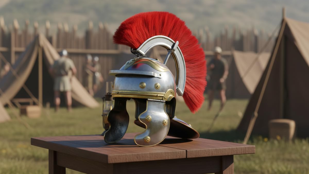 Thor Instruments.Co Elmo da centurione dell'Impero romano, in acciaio cromato, 18 g