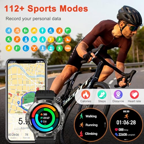 Smart Watch for Men Fitness Tracker: Bluetooth Waterproof Make Answer Call Digital Mens Watches Running Smartwatch for Android Phones iPhone Samsung Compatible Step Pedometer Sleep Heart Rate Monitor4