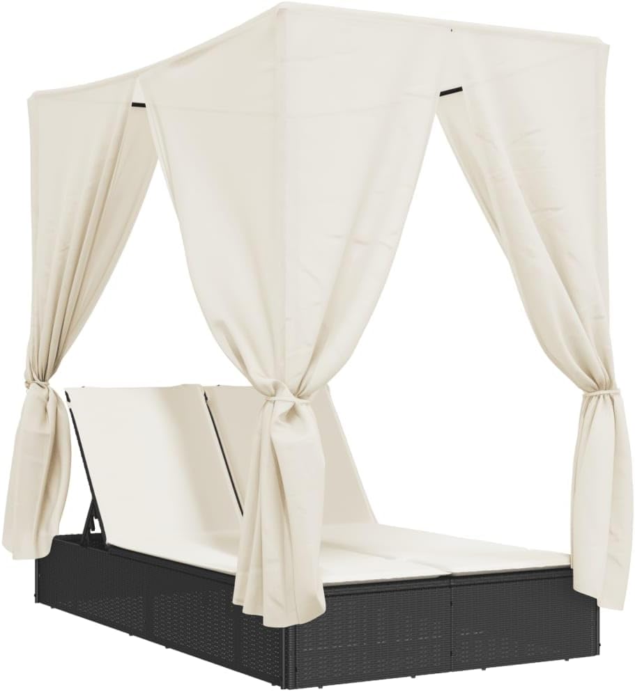 Cama doble con techo