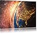 Produktbild Pixxprint 3D-Rendering der Erde als Leinwandbild/Größe: 80x60 cm/Wandbild/Kunstdruck/fertig bespannt