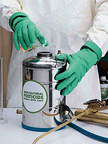 Showa 730 Full Nitrile Chemical Resistant Safety Glove With Cotton Flocked Liner And Bisque Finish, X-Large (1 Pair) #TOP2