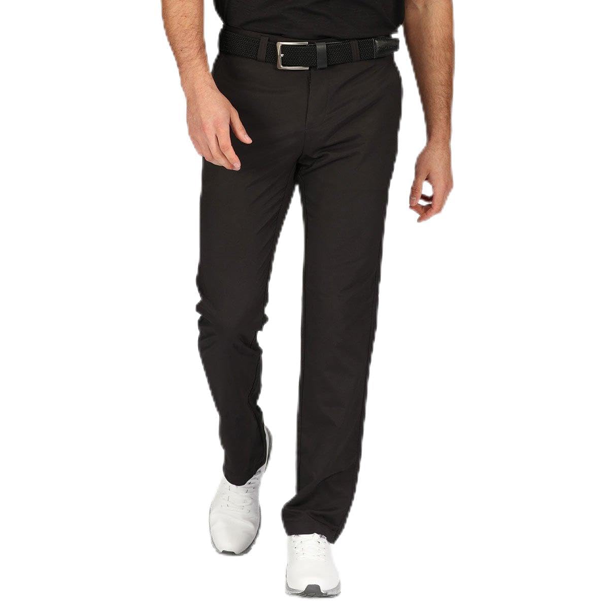 Stromberg - Hampton - Mens Tapered Breathable Water Resistant Golf Trousers - Quick Dry Mens Golf Pants - Black - 40 Regular