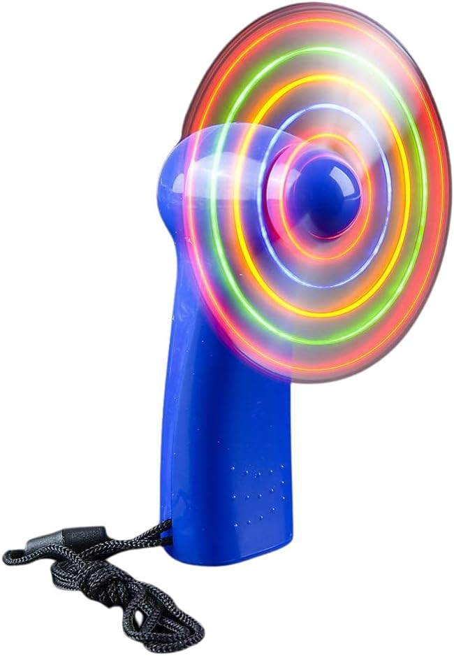 Flashing Panda LED Mini Light-Up Handheld Personal Fan w/Changing Patterns, Assorted Colors