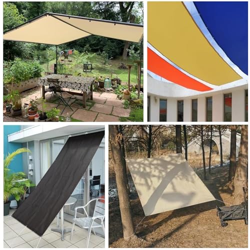 Voile d'ombrage rectangulaire pour protéger la terrasse des intempéries avec kit inclus - 3
