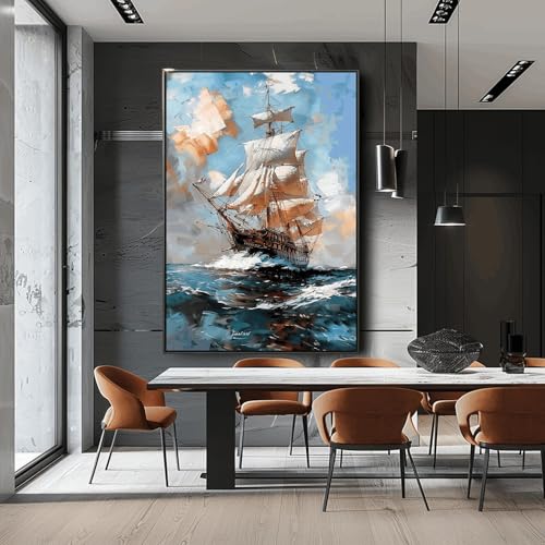 Affiches vintage de voiliers pour embellir un mur blanc