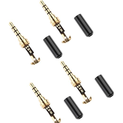 bnf 4 Pieces Universal DIY 35mm Audio Plug Male Head for E