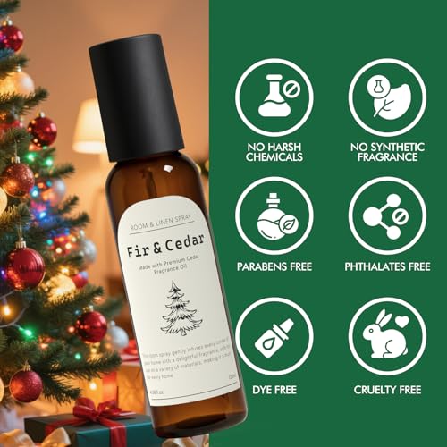 Image of Fir & Cedar Room Spray, Concentrated Room Spray for Home Fragrance, Long Lasting Air Fresheners for Home, Bedding, Fabrics, Odor Eliminator, 8.12 fl oz