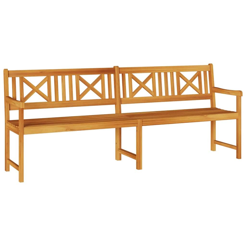 Banco de jardín de madera de acacia con acabado barnizado natural de alta calidad