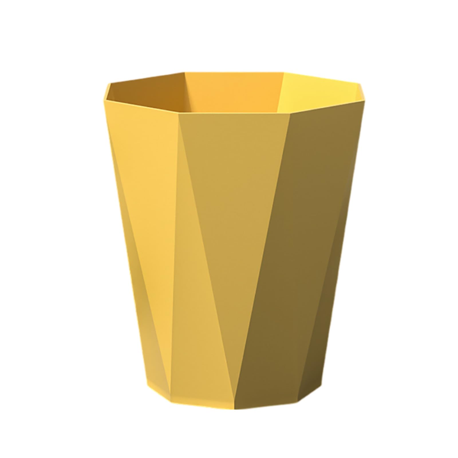 Polygon Small Trash Can Modern Geometric Wastebasket Plastic Trash Bin Garbage Container Rubbish Can for Bathrooms Laundry Room