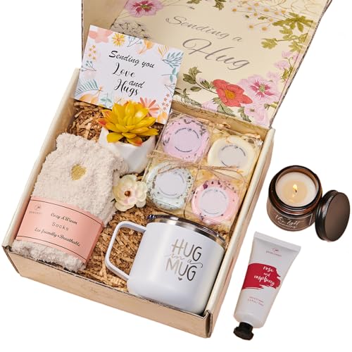 Care Package for Women Spa Gifts Baskets for Women Self Care for Best Friends Mom Grandma Wife Feel Better Gifts Thinking of You Encouragement Stress Relief Get Well Soon Gifts for Women Holiday Gift