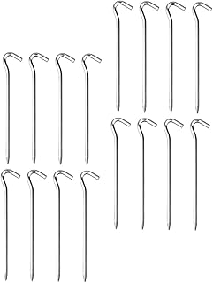 BESPORTBLE 16 Pçs Estacas De Barraca Ao Ar Livre Barracas De Praia Ferramentas De Unhas Estacas De Metal Estacas De Haste Hexagonal Estacas De Acampamento Estacas De Liga De Alumínio Toldo