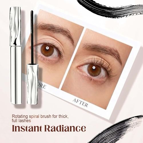 Image of Metal Wand Waterproof Mascara Quick Drying Volumizing Lengthening,2PCS | Smudge-Free, Long Wear, Natural 3D Lashes, Curling Formula, Daily & Travel Use