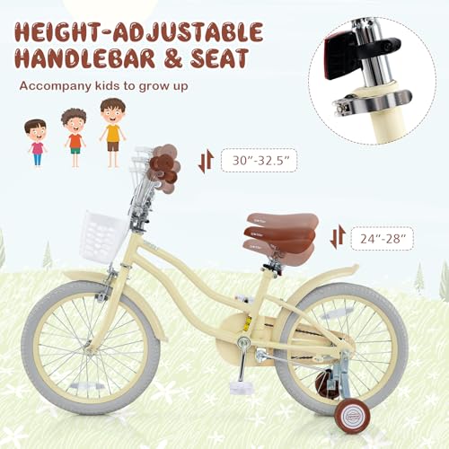Image of BABY JOY Kids Bike, 12 14 16 18 20 Inch Boys Girls Bike w /Removable Basket