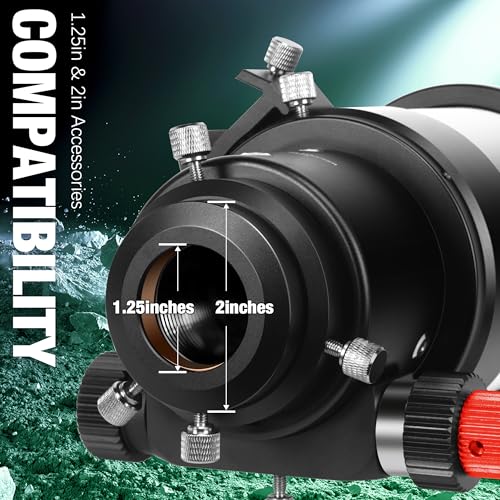 Image of MEEZAA Telescope, 80ED F7.5 Telescope OTA, Extra Low Dispersion Achromatic Refractor Tube, Compact and Portable Optical Tube for Astrophotography and Visul Astronomy