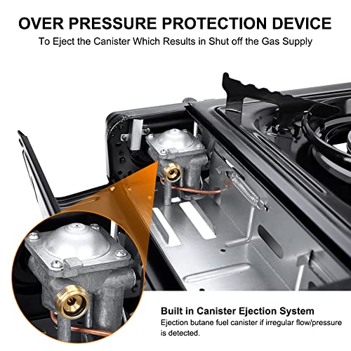 Camplux Dual Fuel Propane & Butane Stove With Carrying Case, Portable Camping Stoves With Csa Certification #TOP2