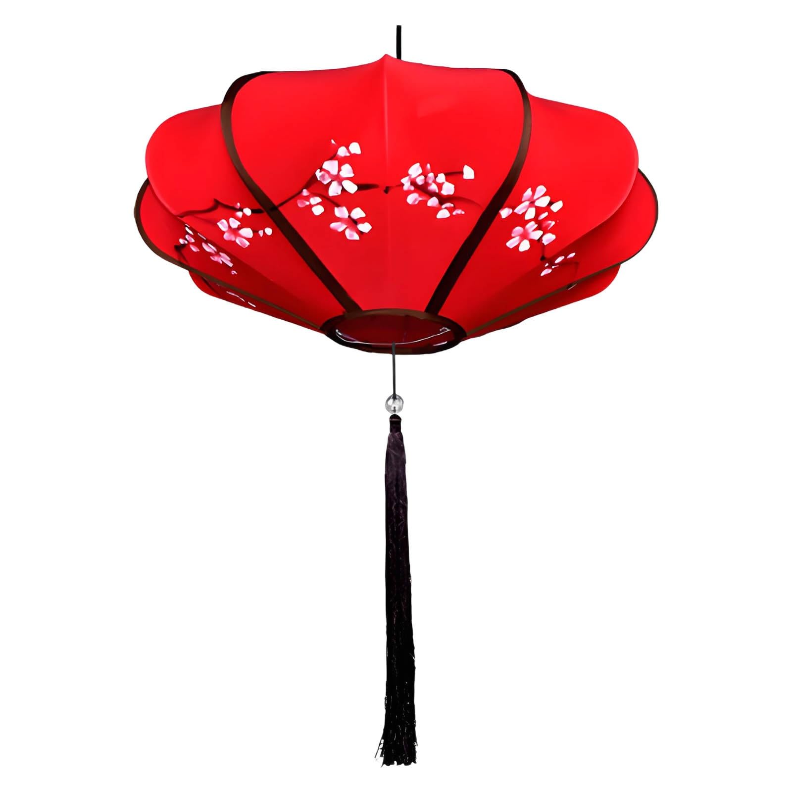 SBZIOJHDR Chinese-style lanterns, Handheld Chinese Lantern, Decoration Cloth Lighting, Exquisite Red Lanterns for New Year(Red,80#)