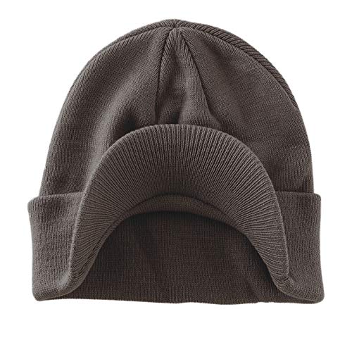 Image of Home Prefer Men's Winter Beanie Hat with Brim Warm Double Knit Cuff Beanie Cap Watch Radar Hat