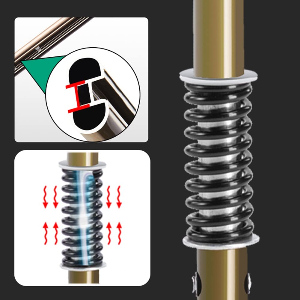 Wysokość Regulowana Kule Ortopedyczna, Aluminiowe Kule z Shock Absorbing Springs, Laska dla Kobiet i Mężczyzn, 1 Para (Size : S)