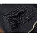 Rexcyril Men's Moto Biker Jeans Distressed Ripped Skinny Slim Fit Denim Pants with Zippers Black W34