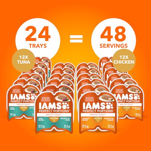 IAMS Perfect Portions Adult Wet Cat Food - Chicken and Tuna Paté Variety Pack, 75g (24 Pack) image 3