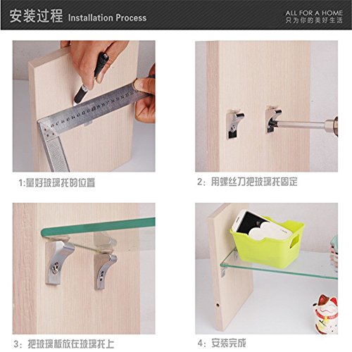 Ripiano in vetro ad angolo retto staffa di