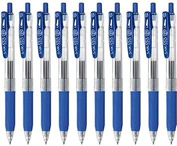 Zebra Sarasa Clip 0.5 Retractable Gel Ink Pen, Rubber Grip, 0.5mm, Blue Ink, Value Set