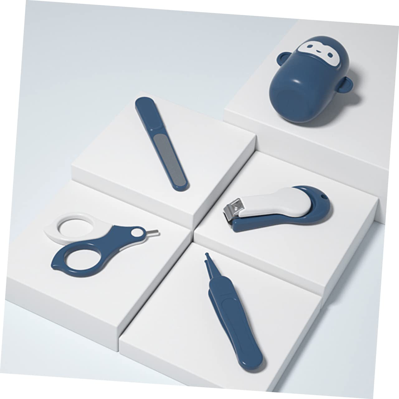 TOYANDONA 2juegos Cortauñas Para Bebés Kit De Tijeras Cortador Uñas Almacenamiento Estuche Para Recién Nacidos y Mamás