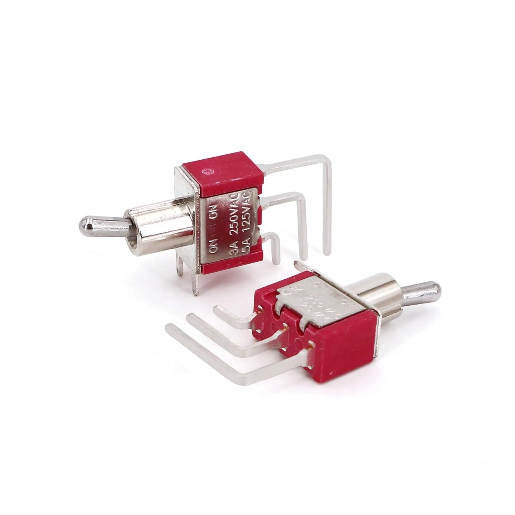 5Pcs Salecom T80-T Series Vertical Right Angle 3-Pin SPDT PCB Toggle Switch(T8019L ON-ON)