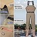 KPHYMOD Chest Waders Waterproof PVC Hip Waders，Lightweight Fishing Wading Boots for Men and Women，with Adjustable Straps(Gray,8)