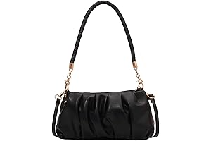 Ultra-Chic Leather Ruched Bag for Timeless Style