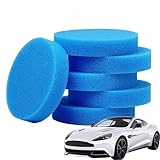 JMEDIC Almohadilla aplicadora de Cera para automóviles - Kit de Almohadillas de Pulido para Coche con aplicador de Cera Blanda - Herramienta de Limpieza de Manos para el Cuidado del automóvil Esponja