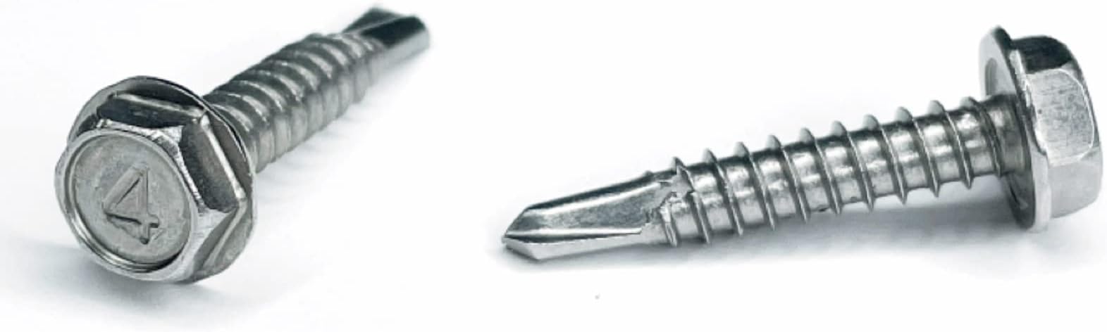 410 Stainless #14 X 2" HEX Washer Head Head Self-Tapping Self-Drilling TEK Screw Convenient Packaging (40 PCS)