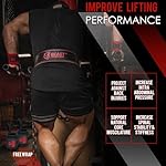 Weight Lifting Belt - 4” Genuine Leather Belts Padded Lower Back Support for Gym Bodybuilding Squat Deadlift Weightlifting Cross Strength Training Men Women Free Wrist Wrap - Image 3