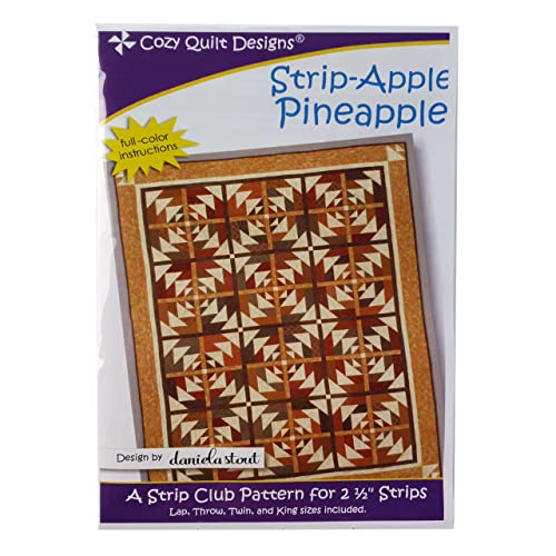 Cozy Quilt Designs CQD01232 Apfel-Ananas-Streifen Muster, Baumwolle Cover