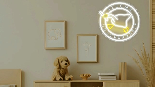 Murder Duck with Knife Neon Sign Untitled Goose Neon Light for