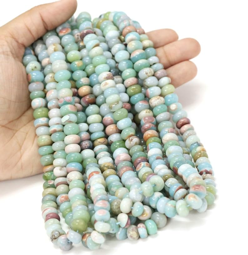 Perles en pierre précieuse d'ardoise naturelle du Pérou pour bracelet de luxe