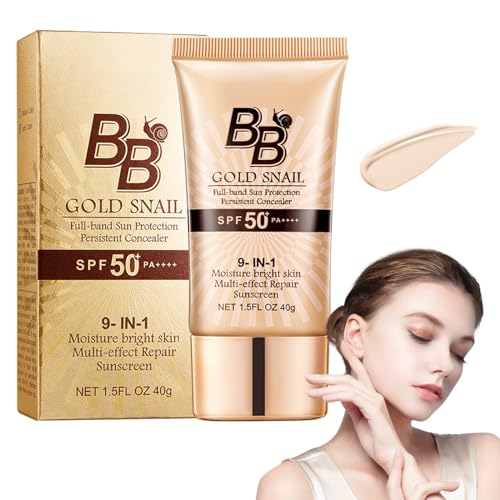 Nurvidis BB Cream, Sun Cream Face Protect Cream, Tinted Day Cream With SPF 50, Moisturising Tinted Moisturiser, Create Beautiful Makeup For You, Not Afraid Of The Sun, 40g (Ivory White)