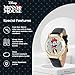 Disney Minnie Watch - Watch for Women - Minnie Mouse Watches for Women - Toys - 90s Mouse - Vintage - 's Clock Hands - Gold Case - Black Leather Strap