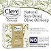 CLERE Natural Olive Oil Soap Bar – Handmade with 100% Natural Ingredients Gentle & Fragrance-Free, 200 Grams - Pack of 6