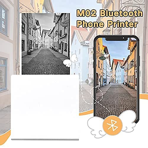 M02 Sticker Printer - Inkless Bluetooth Pocket Printer, 2" Mini Photo Printer With 3 Rolls White Thermal Sticker Paper，Hd Sticker Maker Machine Printer For Diy, Fun, To Do List #TOP5