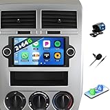 2+64G Car Stereo for Dodge Ram 1500/2500/3500 2006-2008,Dodge Durango 2005-2008,Chrysler 300 Touring/300C/300M 2005-2007,Jeep Grand Cherokee 2005-2009 with Carplay,6.2' Radio with BT FM/RDS WiFi GPS