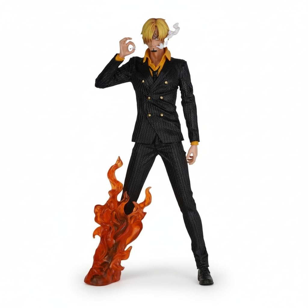 Offo One Piece Sanji Diable Jambe Action Figure | Durable PVC Anime Collectible Figurine for Car Dashboard, Home Decor, Office Desk & Study Table | Premium Gift for Fans & Collectors