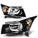 For Chevy Cruze J300 Pair of Black Housing Amber Corner Headlight Lamp