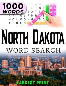 North Dakota State Word Search Book: Word Find Book For Adults, Seniors And Teens | Large Print Gift | Brain Training Book: NorthDakota State's ... 1000 Word Searches, 50 Puzzles, Endless Fun!
