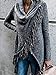 CEASIKERY Women's Tassel Hem Sweater Long Cardigan Knitwer Pullover Poncho Coat Dark Gray