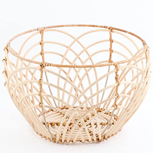 YRMT Rattan Woven Fruit Storage Basket, Large,...