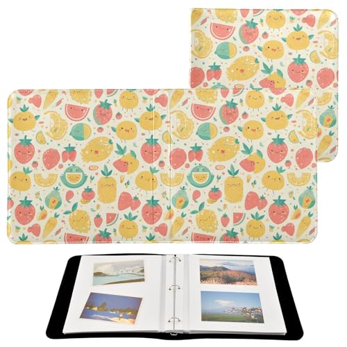 Album photo coloré fruits tropicaux pour toutes les tailles de photos - Pages autocollantes de 10 x 15 cm, 12 x 17 cm, 15 x 20 cm